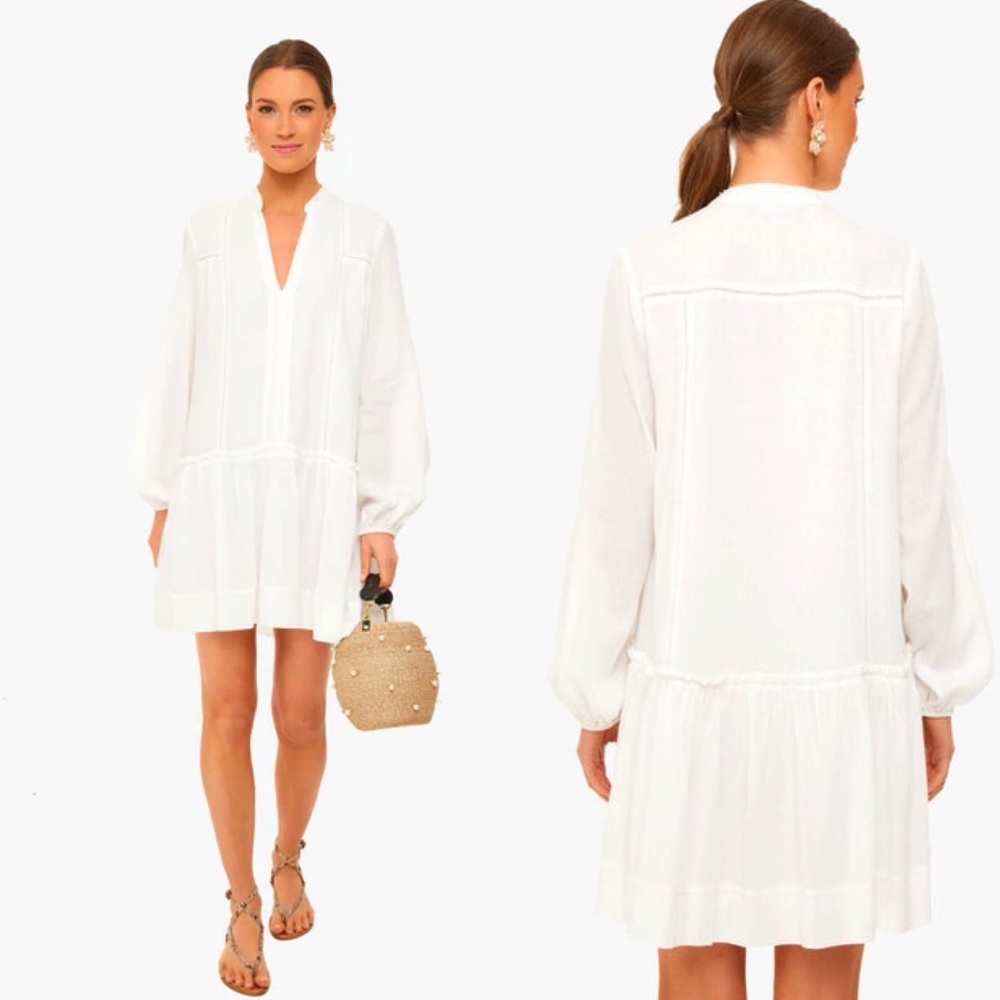 Tuckernuck Pomander Place White Ophelia Coverup Dress Sz Medium Resort Beach 21